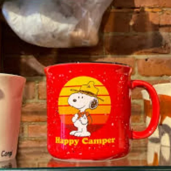 Red Snoopy Happy Camper Mug 20oz - Picture 2 of 3